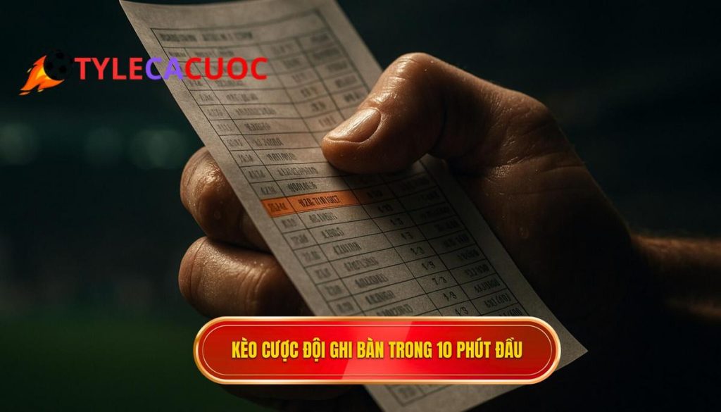 Kèo cược đội ghi bàn trong 10 phút đầu