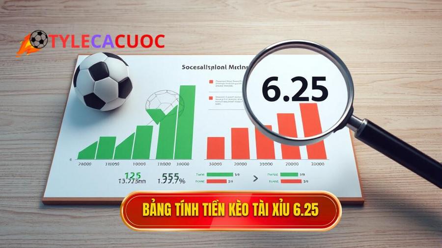Bảng tóm tắt cách tính tiền kèo tài xỉu 6.25