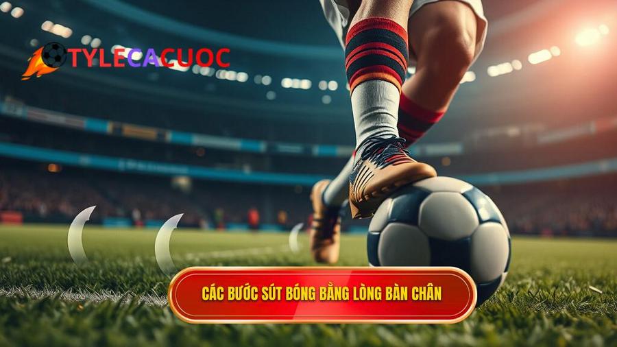 Phân tích chi tiết các bước thực hiện kỹ thuật sút bóng bằng lòng bàn chân phải