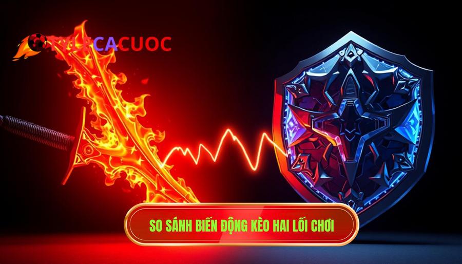So sánh biến động kèo hai lối chơi