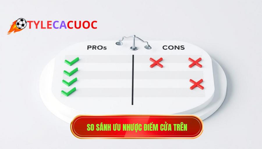 So sánh ưu nhược điểm cửa trên